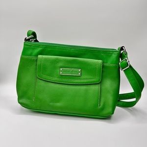 Tignanello Geniune Leather Green Crossbody Bag